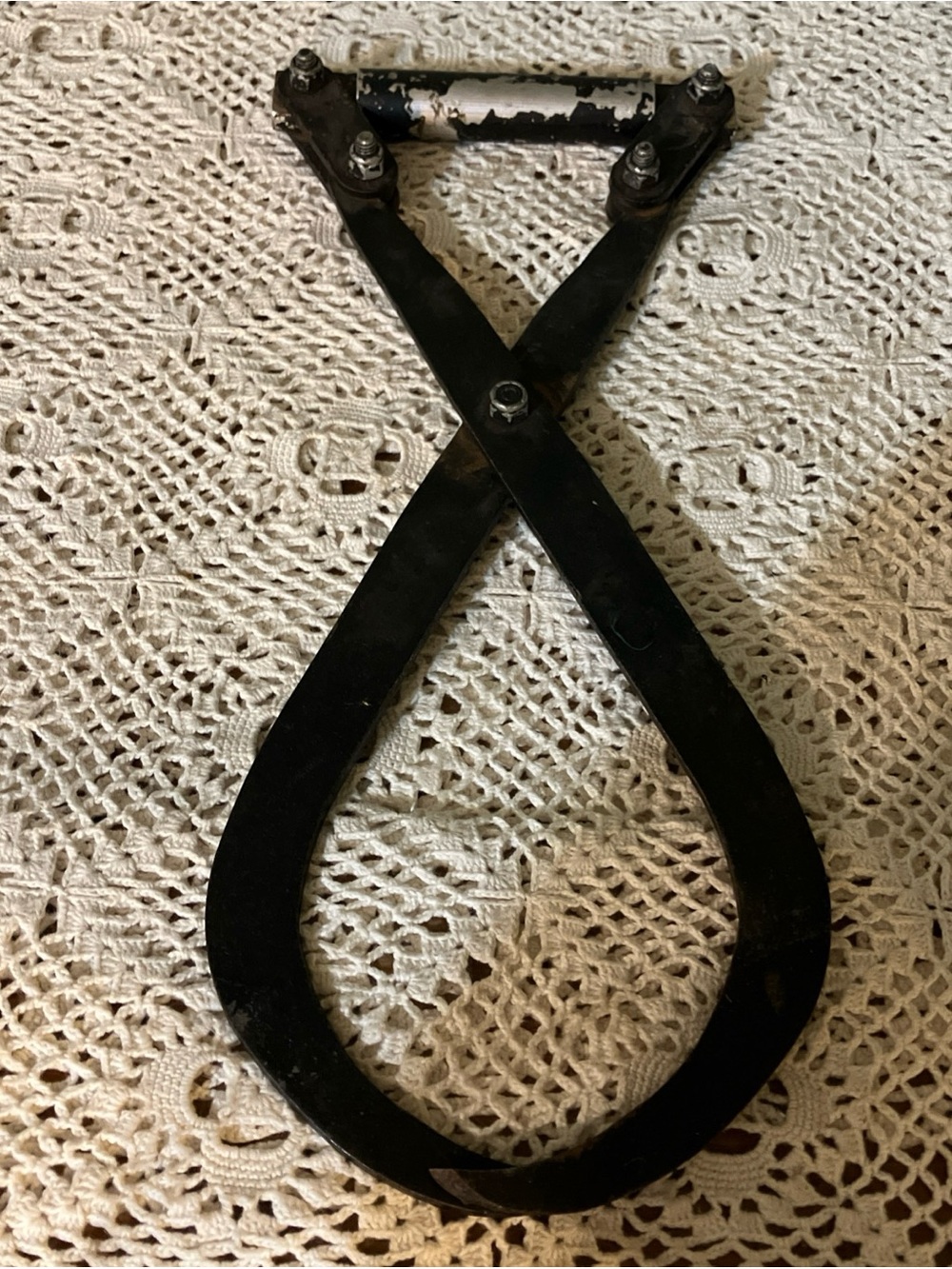 Vtg Antique Ice Block Tongs Iron Tool Grabber Hay Logging Farm Rustic Decor-b
